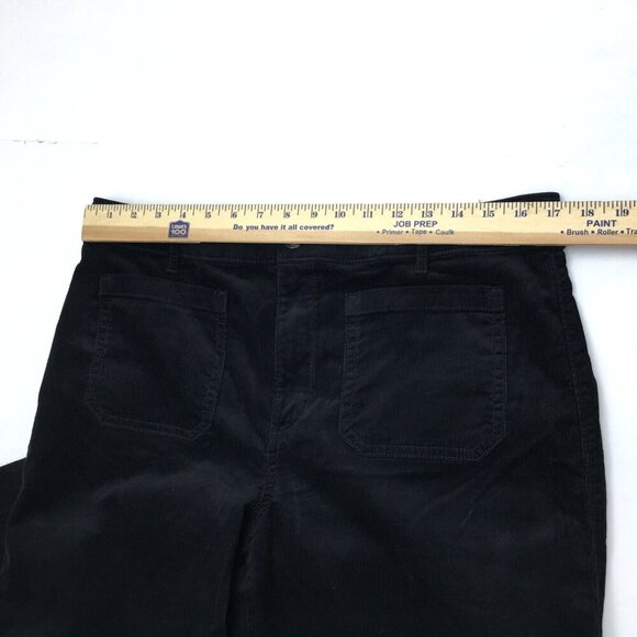 NEW Loft Black Corduroy Pants The Palmer Wide Leg size 12T length 33" - Picture 5 of 9